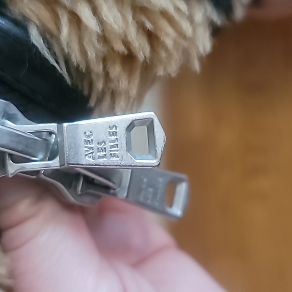 Avex Les Filles leopard print faux fur moto jacket. SMALL - Picture 7 of 15